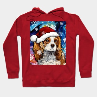 Blenheim Spaniel Santa Hoodie